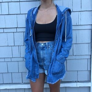 Forever 21 Distressed Jean Jacket